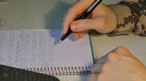 Timelapse of taking notes close-up Stock Footage