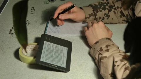 Timelapse of taking notes side view Stock Footage 47648754