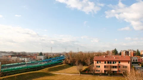 Timelapse tangential traffic Stock Footage 101251331