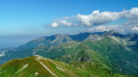 Timelapse of Tatra Mountains: Stunning Summer Skyline in Poland and Slovakia Stock Footage 280441381