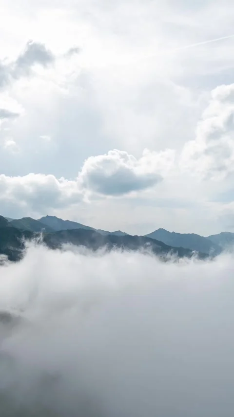 Timelapse of Tatra Peaks Under Partly Cloudy Summer Sky Stock-Footage 309655403