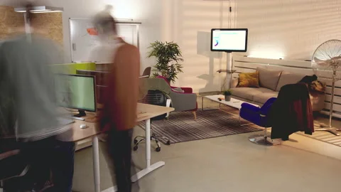 Timelapse of team working in start-up office Stock Footage 149241870
