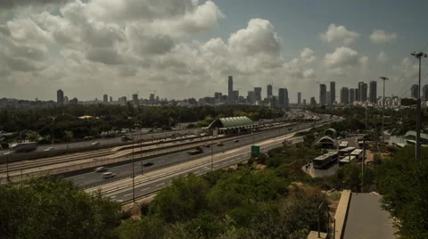 Timelapse of Tel Aviv Stock Footage 61853567