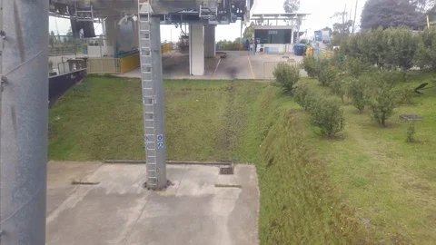 Timelapse teleferico mountain cable car in Quito, Ecuador Video stock 128158900