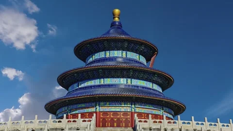 Timelapse of Temple of Heaven Hall of Prayer, Beijing Vídeos de archivo 339170971
