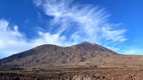 Timelapse of Terrain of Teide Volcano Stock Footage 308220772