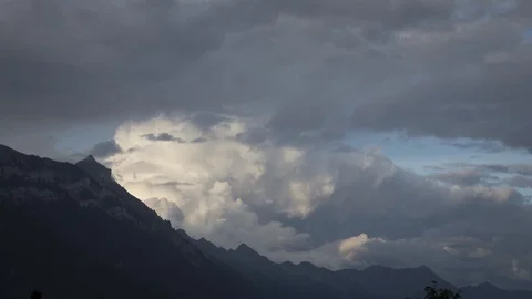 Timelapse of a thundercloud in the swiss alps Stock Footage 116597761