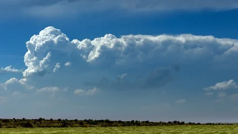 Timelapse of thunderstom building on the plains 库存影片 125533944