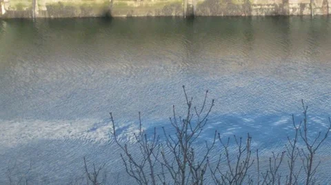 Timelapse of tide going out leaving canal dry Stock Footage 46443018