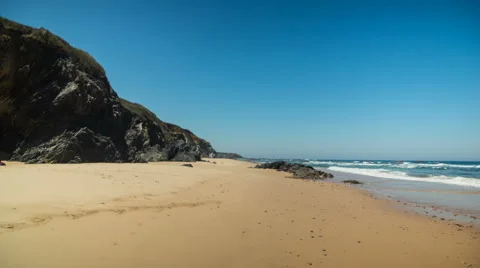 Timelapse Tide moving in on beech v1 Stock Footage 65482946
