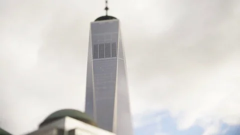 Timelapse Tilt Shift One World Trade Center Stock Footage 71286435