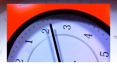 Timelapse Time flies . Time runs fast, 15 minutes on the white round clock. F Stock Footage 105322297