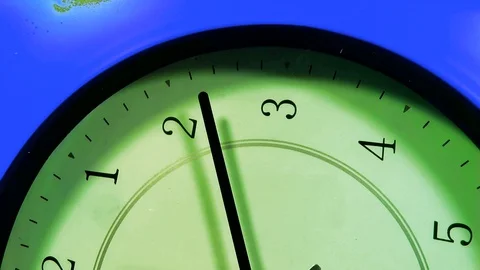 Timelapse Time flies . Time runs fast, 15 minutes on the white round clock. F Stock Footage 105333036