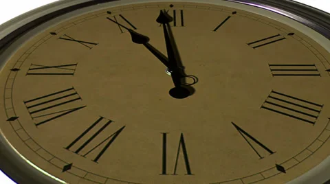 Timelapse. Time on vintage clock Vidéo 35156645