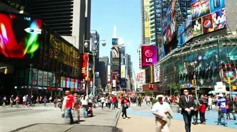 Timelapse of Times Square traffic at daytime, on May 21, 2012 in New York Stock Footage 11906720