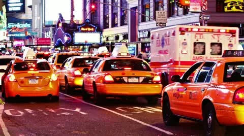 Timelapse of Times Square traffic at evening, on May 22, 2012 in New York Stock Footage 11906535