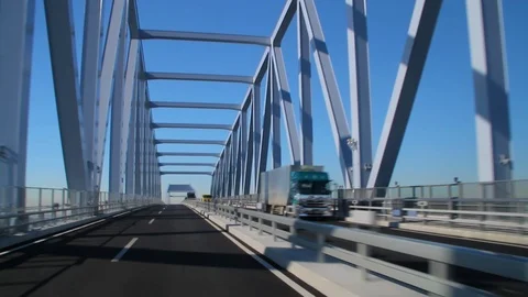 Timelapse, Tokyo Gate Bridge, tokyo, japan Stock Footage 100964377
