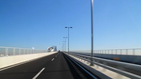 Timelapse, Tokyo Gate Bridge, tokyo, japan Stock Footage 100964406