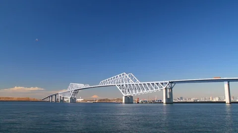 Timelapse, Tokyo Gate Bridge, tokyo, japan Vidéo 100965422