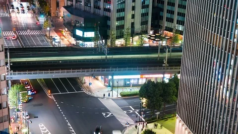 Timelapse of Tokyo at night 動画素材 102906856