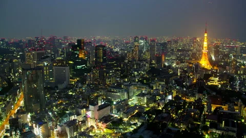 Timelapse of Tokyo Nightscapes Stock Footage 327598367