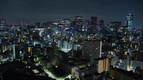 Timelapse of Tokyo Skyline at night until the sun rises. Vídeos de archivo 321757084