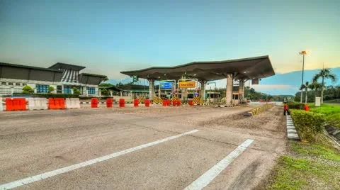 Timelapse At Toll Plaza Video stock 22246246