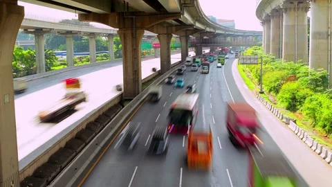 Timelapse of Toll Road Stock Footage 332744652