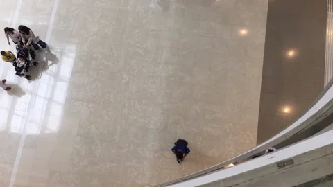 Timelapse Top Angle Inside a Busy Mall Stock Footage 137215014