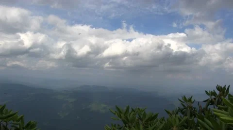 TimeLapse on top of Mount Mitchell. NC Stock Footage 66077202