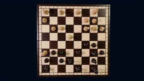 Timelapse top view chess game Stock Footage 146947530