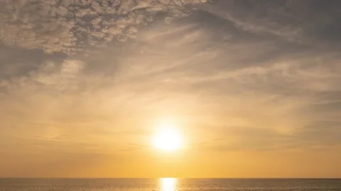 Timelapse top view sunset sea Island color cloud Phuket Thailand Stock Footage 153377857