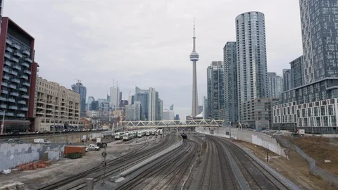 Timelapse of Toronto downtown, Canada Stock Footage 102375286