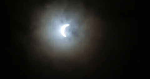 Timelapse of Total Eclipse Stock Footage 90436396
