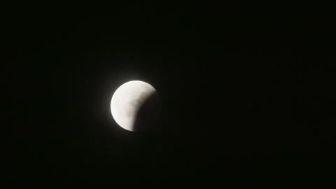 Timelapse of the Total Lunar Eclipse on March 14th, 2025 as the Earth's shadow Stock Footage 304667222