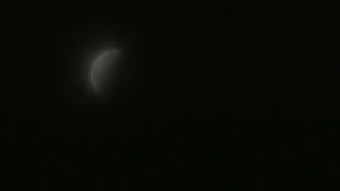 Timelapse of the Total Lunar Eclipse on March 14th, 2025 as the Earth's shadow Stock Footage 304669025