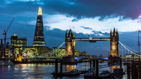 Timelapse of tower bridge Stock Footage 221232478