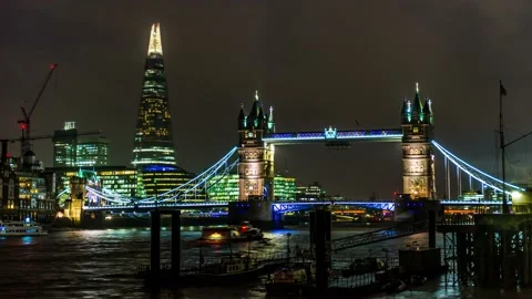 Timelapse of tower bridge Stock Footage 221489626