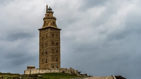 Timelapse Tower of Hercules 스톡 동영상 89616496