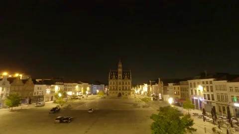 Timelapse of the townsquare in Oudenaarde Stock Footage 165450599
