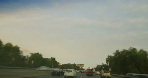 Timelapse of traffic on 101 highway in Los Angeles, California Stock Footage 99130757