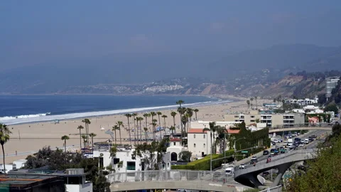 Timelapse of traffic and beach. Stock Footage 191664555