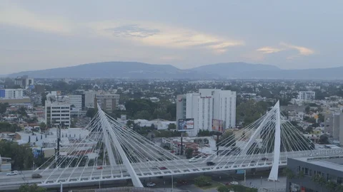 Timelapse of Traffic on a Bridge While the Sun Sets HD Video Stock Footage 92171796