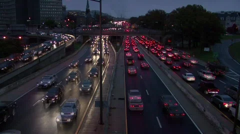 Timelapse Traffic at Dusk 02 Stock Footage