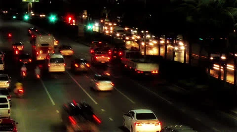 Timelapse traffic Stock Footage 24687629