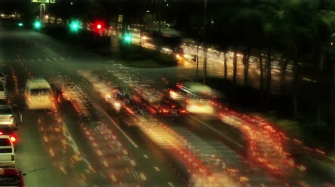 Timelapse traffic Stock Footage 24687770