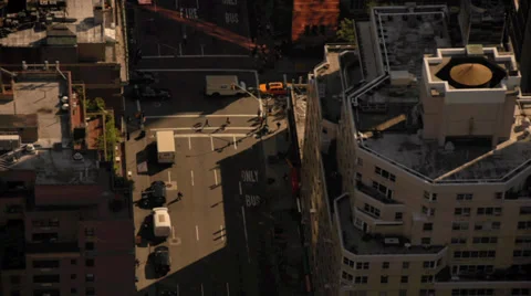 Timelapse of traffic at intersection in Manhattan, New York Vídeo Stock 31187305