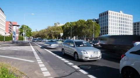 Timelapse of traffic jam Видео 115408665