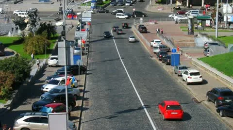 Timelapse Of Traffic Kiev Video stock 20442493