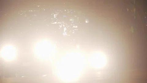 Timelapse of traffic on la cienega blvd los angeles at night Stock Footage 84166207